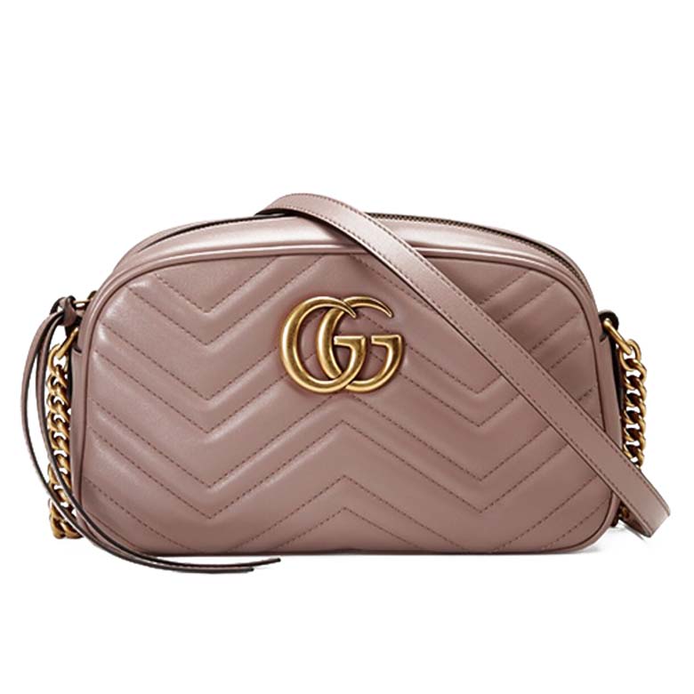 G*u*i gg marmont matelassÉ mini bag ‎448065 （18*12*6cm）